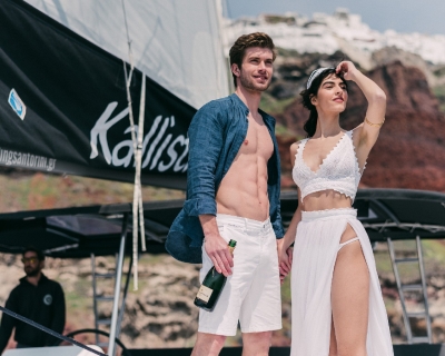 After wedding catamaran cruise: Alexander and Isabella